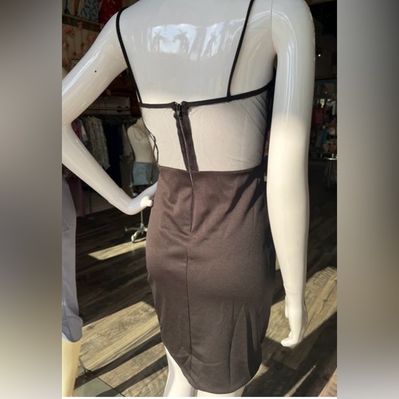 Symphony Broken Arrow South Beach Black Mesh Corset Dress NWT! Size Large - Picture 3 of 13